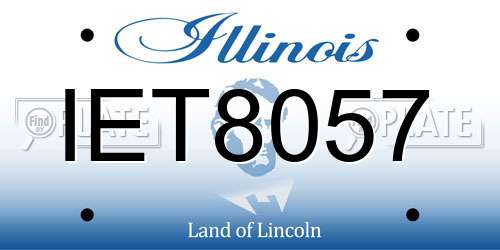 IET8057 Illinois License Plate