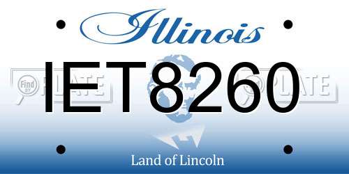 IET8260 Illinois License Plate