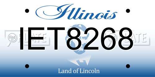 IET8268 Illinois License Plate