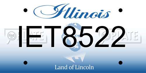 IET8522 Illinois License Plate