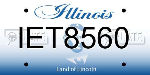 IET8560 Illinois License Plate