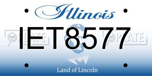 IET8577 Illinois License Plate