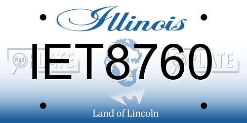IET8760 Illinois License Plate