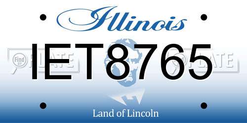 IET8765 Illinois License Plate