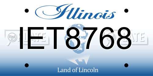 IET8768 Illinois License Plate