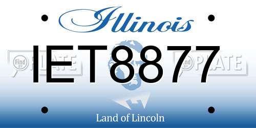 IET8877 Illinois License Plate