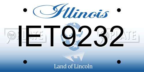 IET9232 Illinois License Plate