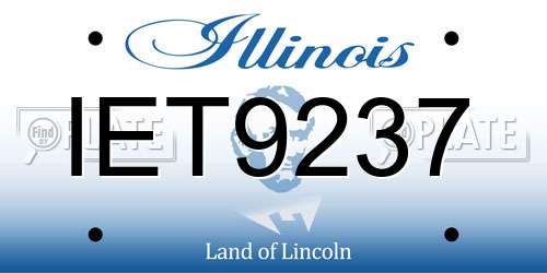 IET9237 Illinois License Plate