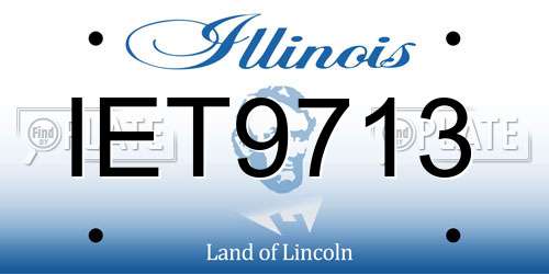 IET9713 Illinois License Plate