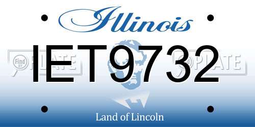 IET9732 Illinois License Plate
