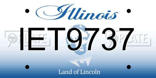 IET9737 Illinois License Plate