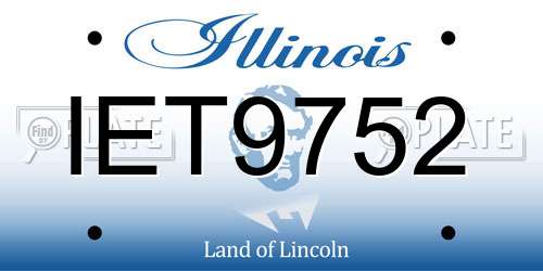 IET9752 Illinois License Plate