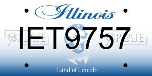 IET9757 Illinois License Plate