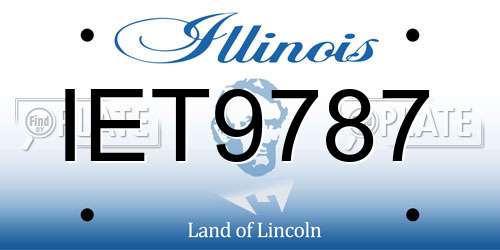 IET9787 Illinois License Plate