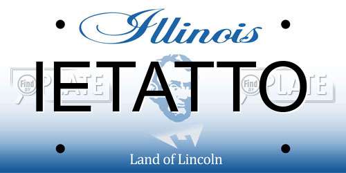 IETATTO Illinois License Plate