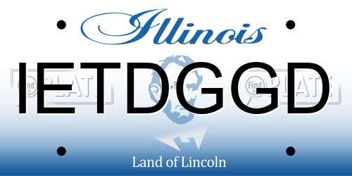 IETDGGD Illinois License Plate