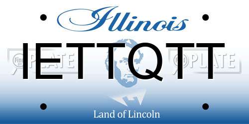 IETTQTT Illinois License Plate