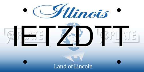IETZDTT Illinois License Plate