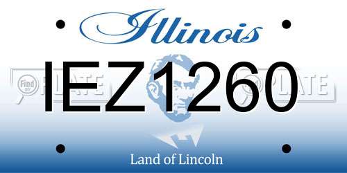 IEZ1260 Illinois License Plate