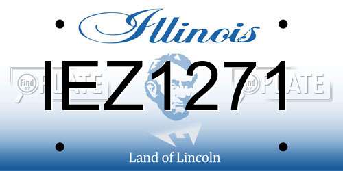 IEZ1271 Illinois License Plate