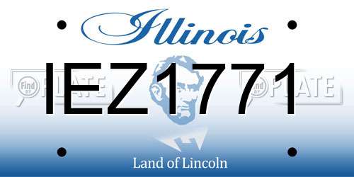 IEZ1771 Illinois License Plate