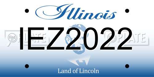 IEZ2022 Illinois License Plate
