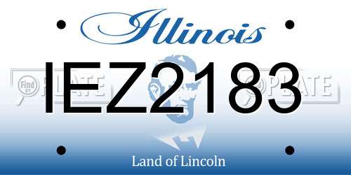 IEZ2183 Illinois License Plate