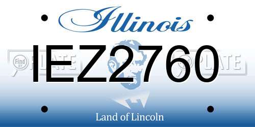 IEZ2760 Illinois License Plate