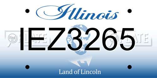 IEZ3265 Illinois License Plate