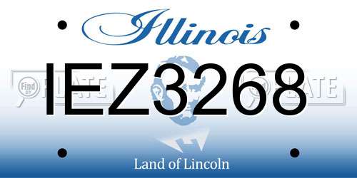 IEZ3268 Illinois License Plate