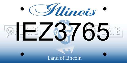 IEZ3765 Illinois License Plate