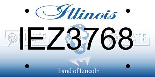 IEZ3768 Illinois License Plate
