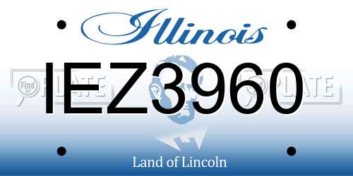 IEZ3960 Illinois License Plate