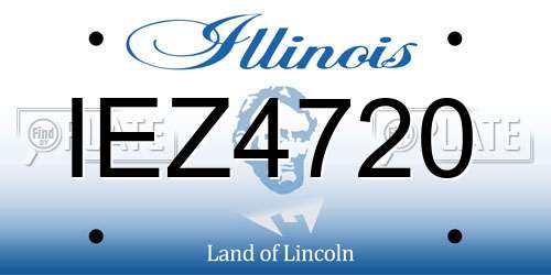 IEZ4720 Illinois License Plate