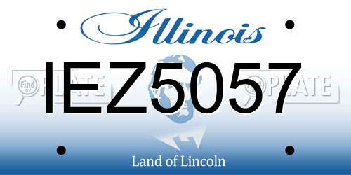 IEZ5057 Illinois License Plate