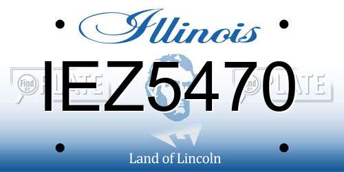 IEZ5470 Illinois License Plate