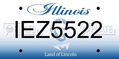 IEZ5522 Illinois License Plate