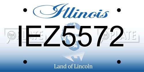 IEZ5572 Illinois License Plate