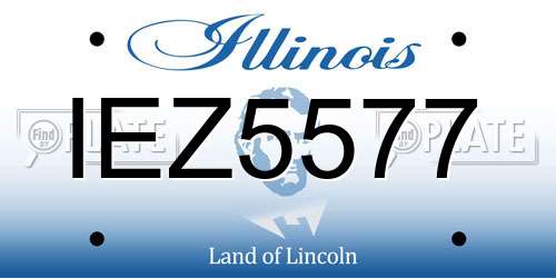 IEZ5577 Illinois License Plate