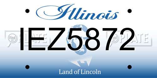 IEZ5872 Illinois License Plate