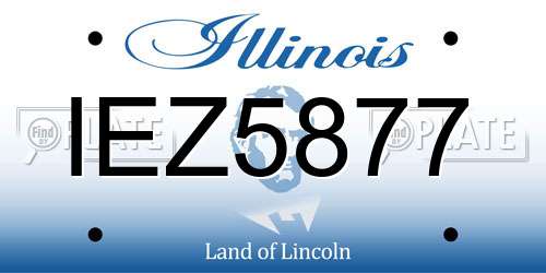 IEZ5877 Illinois License Plate