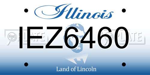 IEZ6460 Illinois License Plate