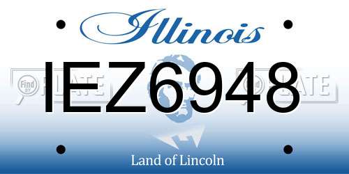 IEZ6948 Illinois License Plate