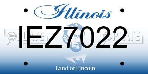 IEZ7022 Illinois License Plate