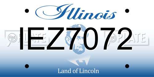 IEZ7072 Illinois License Plate