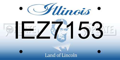 IEZ7153 Illinois License Plate
