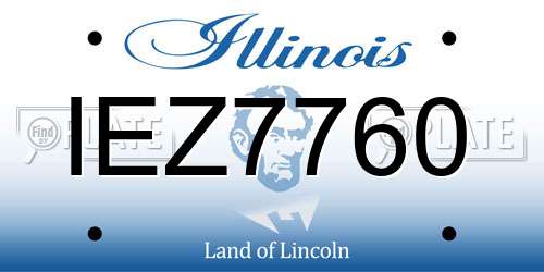 IEZ7760 Illinois License Plate
