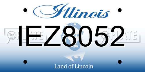 IEZ8052 Illinois License Plate