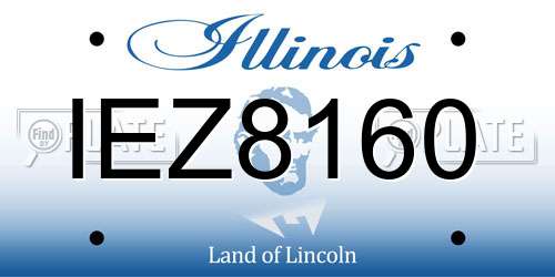 IEZ8160 Illinois License Plate