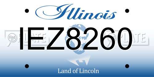 IEZ8260 Illinois License Plate